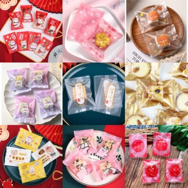 Set 100 vỏ đựng bánh 7x10cm - Túi bánh quy, bông tuyết, trà, giá 35k