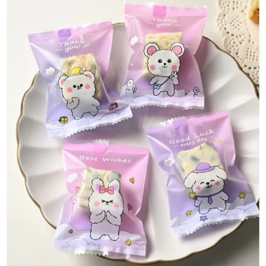 Set 100 vỏ đựng bánh 7x10cm - Túi bánh quy, bông tuyết, trà, giá 35k