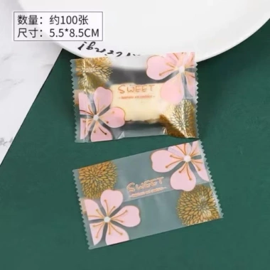 Set 100 vỏ túi bánh 5.5x8.5cm Đựng Cookie, Bông Tuyết B5 - Giá chỉ 35.000 VND 3