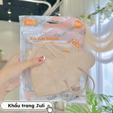 Set 100c Khẩu Trang 9A JULI 5 lớp kháng khuẩn, che kín gò má - Giá chỉ 11.999₫