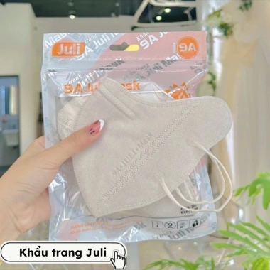Set 100c Khẩu Trang 9A JULI 5 lớp kháng khuẩn, che kín gò má - Giá chỉ 11.999₫
