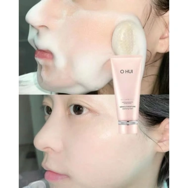 Set 100ml+200ml Sữa rửa mặt OHUI Miracle Foam Dưỡng ẩm, làm sạch nhẹ, giá 142.000₫