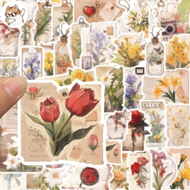 Set 10/20/50 Sticker Chống Nước Tem Hoa - Màu Sắc Dán Laptop CN470 Giá 25.000đ