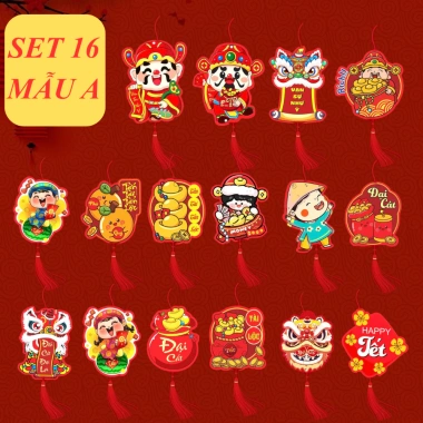 Set 12 Dây Liễn Treo Cành Đào Mai Tết 2.026 - 6×8cm Đa Sắc YD, Giá Ưu Đãi 35k