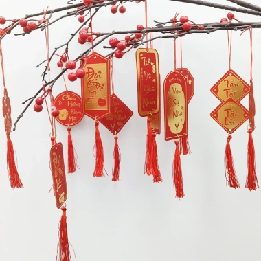 Set 12 Dây Liễng Trang Trí Tết Treo Đào Mai 2.026 6x8cm - Giá chỉ 38,120 VND 2 Set 12 Dây Liễng Trang Trí Tết Treo Đào Mai 2.026 6x8cm - Giá chỉ 38,120 VND 2