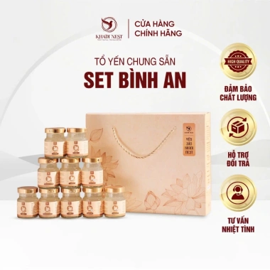Set 12 Hũ Yến Chưng Sẵn Kha Di Nest 20% – Yến Sào Khánh Hòa Cao Cấp 70ml Quà Tặng 10