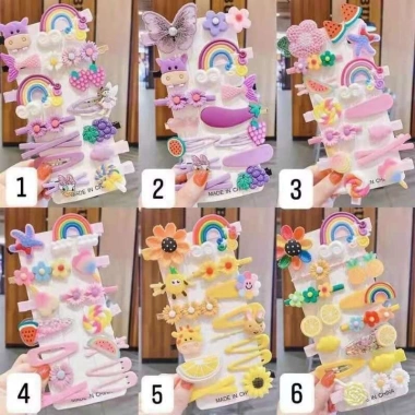 Set 14 Kẹp Tóc Bé Gái Freeship - Họa Tiết Hoạt Hình Kiểu Hàn Quốc Dễ Thương