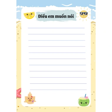 Set 15 phiếu A5 Điều Em Muốn Nói – Nhiều mẫu viết ước mơ, mục tiêu, lời muốn nói, Giá 19.000 VND 9