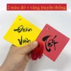 Sét 150 thẻ thư pháp hình thoi trang trí Tết - Combo thiệp đỏ hình thoi cây đào mai, chỉ 18.000đ 3