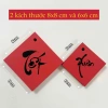 Sét 150 thẻ thư pháp hình thoi trang trí Tết - Combo thiệp đỏ hình thoi cây đào mai, chỉ 18.000đ 5