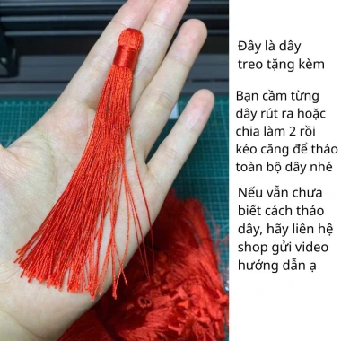 Sét 150 thẻ thư pháp hình thoi trang trí Tết - Combo thiệp đỏ hình thoi cây đào mai, chỉ 18.000đ 9