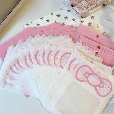 Set 15/50 Túi Zip Nơ Xinh Đáng Yêu - Đựng Card, Phụ Kiện Đa Năng, Giá 30.000₫