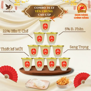 Set 16 ly yến chưng đường phèn cao cấp - ly thủy tinh miệng rộng sang trọng, dễ thưởng thức - Giá 456.000 VND 3
