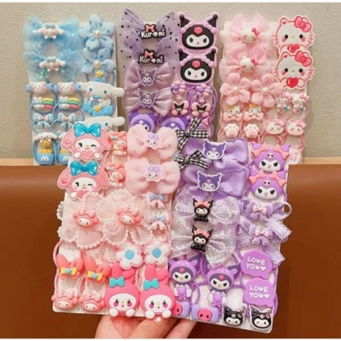 Sét 18 chùm hoạt hình cột tóc dễ thương - Giá giảm 42.000 VND, phụ kiện thời trang