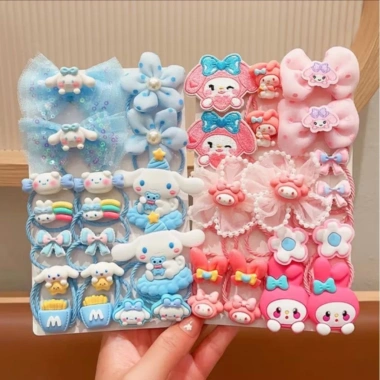 Sét 18 chùm hoạt hình cột tóc dễ thương - Giá giảm 42.000 VND, phụ kiện thời trang