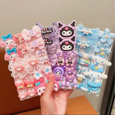 Sét 18 chùm hoạt hình cột tóc dễ thương - Giá giảm 42.000 VND, phụ kiện thời trang