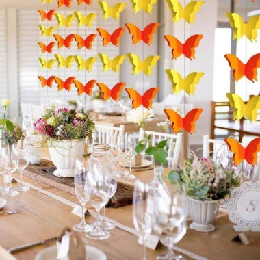 Set 18 Dây Treo Bươm Bướm 3m - Trang Trí Phòng Khách, Tiệc Cưới, Sinh Nhật, Tùng - 11.5x7.5cm Giá 51.832₫