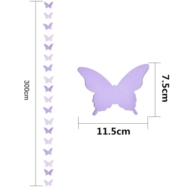 Set 18 Dây Treo Bươm Bướm 3m - Trang Trí Phòng Khách, Tiệc Cưới, Sinh Nhật, Tùng - 11.5x7.5cm Giá 51.832₫