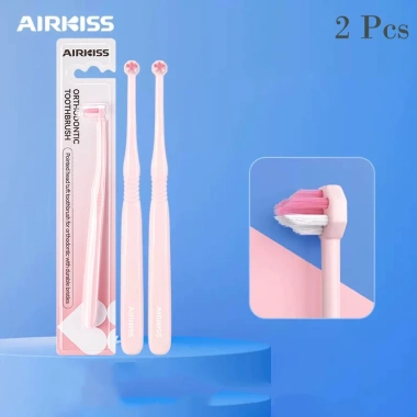 Set 2 Bàn chải chỉnh nha AIRKISS - Lông mềm, an toàn cho niềng răng, chỉ 66.000đ 10