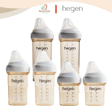 Set 2 Bình sữa Hegen PPSU 150ml 240ml 330ml Cổ rộng cho bé - Monnie Kids