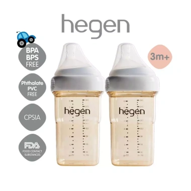 Set 2 Bình sữa Hegen PPSU 150ml 240ml 330ml Cổ rộng cho bé - Monnie Kids
