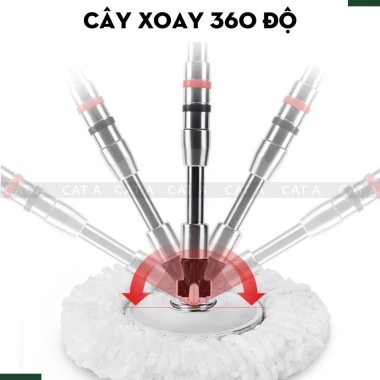 Sét 2 Bông Lau Nhà Chổi Xoay 360 độ - Bông Lau Cao Cấp, Giá 50.000 VND giảm từ 65.000