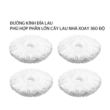 Sét 2 Bông Lau Nhà Chổi Xoay 360 độ - Bông Lau Cao Cấp, Giá 50.000 VND giảm từ 65.000