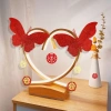 Set 2 cánh bướm đỏ kim tuyến + tag hỷ - Trang trí phòng cưới, lễ tết, hộp quà tặng, giá chỉ 6.800₫