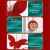Set 2 cánh bướm đỏ kim tuyến + tag hỷ - Trang trí phòng cưới, lễ tết, hộp quà tặng, giá chỉ 6.800₫ 4