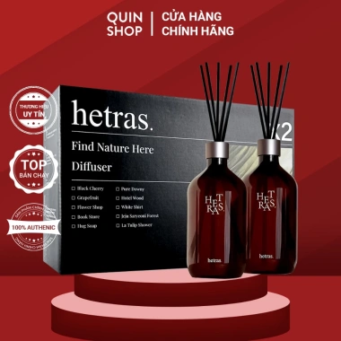 Set 2 Chai Khuếch Tán Tinh Dầu Thơm Phòng Hetras Diffuser - Giá ưu đãi 655.000 VNĐ