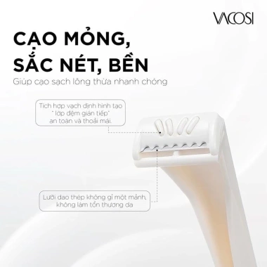 Set 2 dao cạo bikini Vacosi Lady Razor Kit siêu mịn không gây kích ứng giá 48.000đ 5