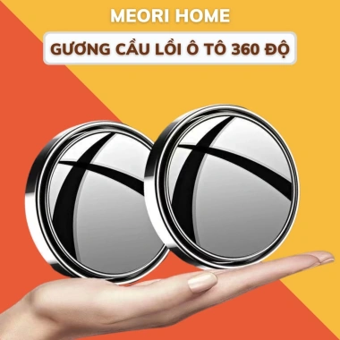 Set 2 gương cầu lồi Meorihome kính hậu ô tô xoay 360 tráng bạc xóa điểm mù - 49.000₫