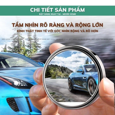 Set 2 gương cầu lồi Meorihome kính hậu ô tô xoay 360 tráng bạc xóa điểm mù - 49.000₫