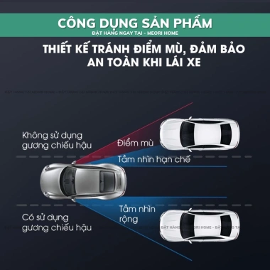 Set 2 gương cầu lồi Meorihome kính hậu ô tô xoay 360 tráng bạc xóa điểm mù - 49.000₫