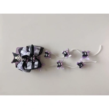 Sét 2 kẹp nơ Kuromi chuỗi ngọc cho bé giá ưu đãi 56.000đ siêu đáng yêu 4 Sét 2 kẹp nơ Kuromi chuỗi ngọc cho bé giá ưu đãi 56.000đ siêu đáng yêu 4