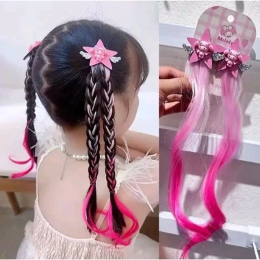 Set 2 kẹp tóc giả highlight cho bé phụ kiện trang trí tóc giá rẻ 31.360₫