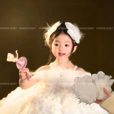 Sét 2 Kẹp Tóc Lông Vũ Đính Ngọc Trai - Thời Trang Cosplay, Giá 40.500 VND