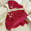 Set 2 khăn tắm gấu dâu LOSTO siêu mềm thấm hút tốt kèm túi Zip FREESHIP 7