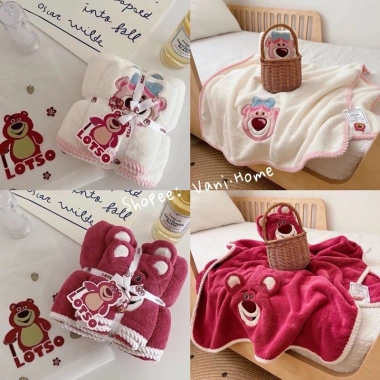 Set 2 khăn tắm gấu dâu LOSTO siêu mềm thấm hút tốt kèm túi Zip FREESHIP 8 Set 2 khăn tắm gấu dâu LOSTO siêu mềm thấm hút tốt kèm túi Zip FREESHIP 8