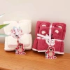 Set 2 khăn tắm gấu dâu LOSTO siêu mềm thấm hút tốt kèm túi Zip FREESHIP 9