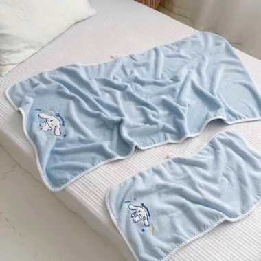 Set 2 khăn tắm & mặt Kuromi siêu thấm hút ẩm, mềm mại, khô nhanh, đẹp - mua sỉ ưu đãi 10 Set 2 khăn tắm & mặt Kuromi siêu thấm hút ẩm, mềm mại, khô nhanh, đẹp - mua sỉ ưu đãi 10