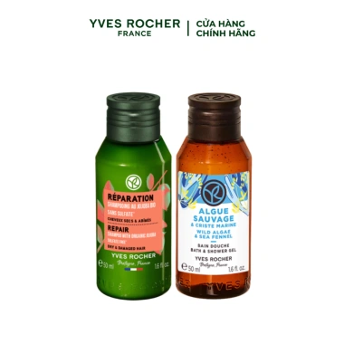 Set 2 mini trải nghiệm Yves Rocher - Dầu gội 50ml + Sữa tắm 50ml, giá ưu đãi 108.000đ