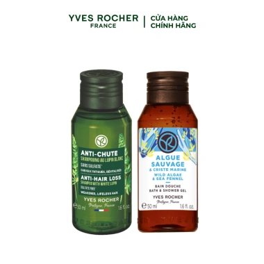Set 2 mini trải nghiệm Yves Rocher - Dầu gội 50ml + Sữa tắm 50ml, giá ưu đãi 108.000đ