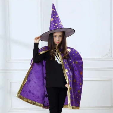 Set 2 Món Áo Choàng & Nón Phù Thủy Halloween Cho Bé - Giá Ưu Đãi 99.684₫ 4