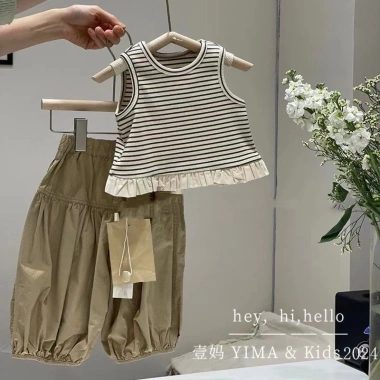 Set 2 món Áo Vest không tay cho bé 0-3 tuổi: Thoáng khí, thời trang mùa hè sang trọng, giá ưu đãi 235.718₫
