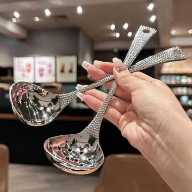 Sét 2 Muôi Múc Canh Muôi Thủng Inox Siêu Đẹp Cao Cấp - Giá 24.900đ