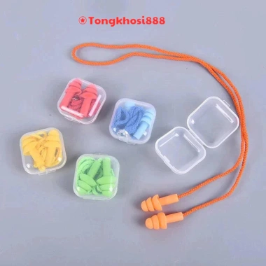 Set 2 nút bịt tai mềm mại chống ồn, chống thấm nước - hộp tongkhosi888 giá 9.998 VND