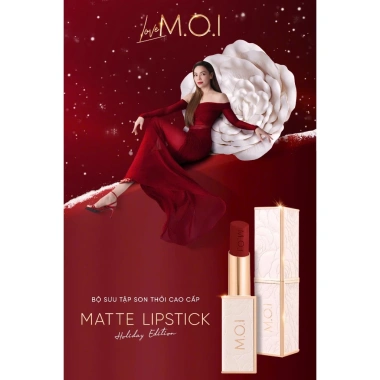 Set 2 son thỏi lì Love M.O.I Holiday Edition cao cấp dưỡng ẩm lâu trôi hộp quà 798.000₫