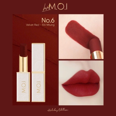Set 2 son thỏi lì Love M.O.I Holiday Edition cao cấp dưỡng ẩm lâu trôi hộp quà 798.000₫