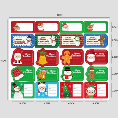 Set 2 Tờ Nhãn Dán Sticker 20 & 26 Miếng Dài Dán Hộp Quà Noel Xinh Xắn - Giá 8.000₫ 9 Set 2 Tờ Nhãn Dán Sticker 20 & 26 Miếng Dài Dán Hộp Quà Noel Xinh Xắn - Giá 8.000₫ 9